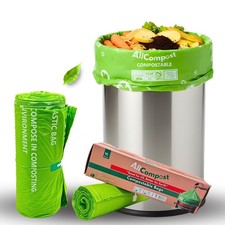 AllCompost 100% Compostable Trash Bags, 13 Ga...