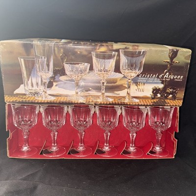Cristal D'Arques St Germain no7 Boxed Set 6 5cl Cordial Gläser 