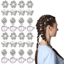 40 Pcs Min Hair Clips, Rhinestone Small Flower Hair Clips Non Slip i Butterfl...