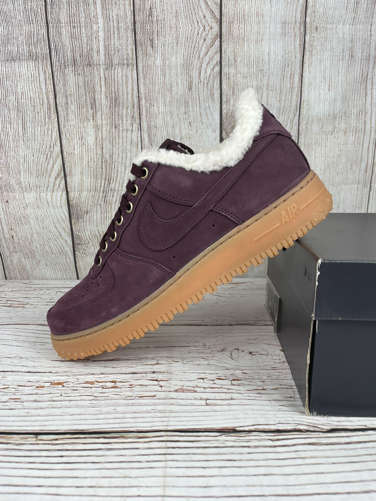 nike air force 1 premium winter burgundy