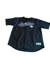 COLORADO ROCKIES Mens XL Black & Purple Button Up Dynasty MLB Jersey