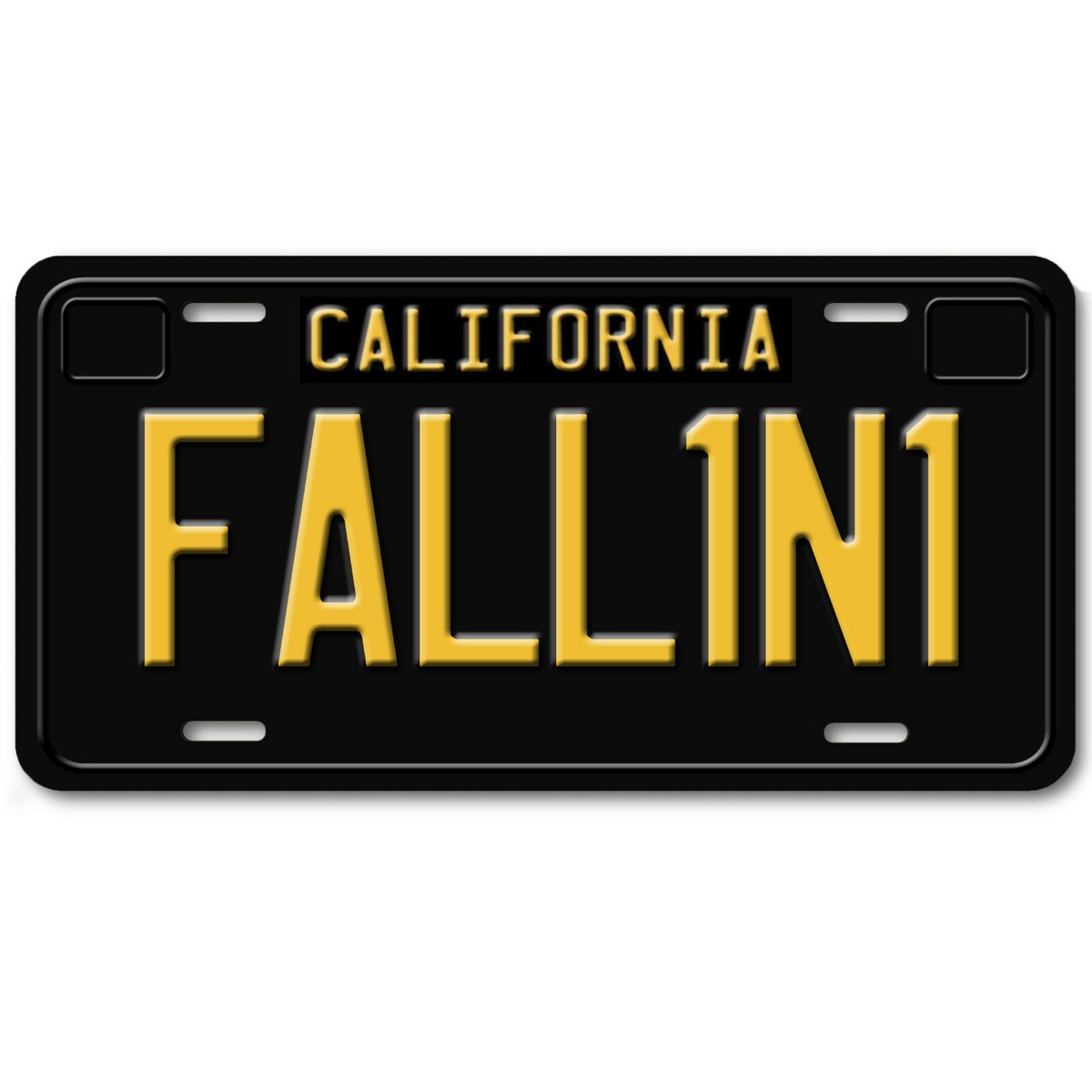 California BLACK Lucifer FALL1N1 Fallen 1 License Plate Custom Car