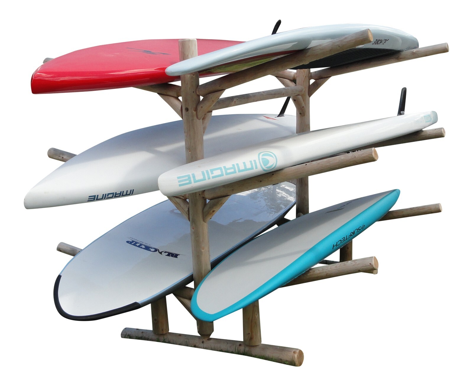 Log Kayak Rack 6place Canyon Brown Finish By Hitch Exclusives eBay