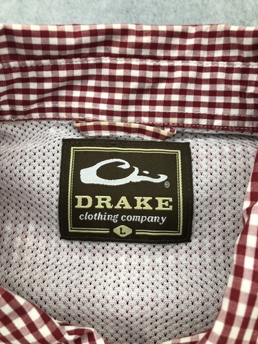 Drake DPF Performance Men's Fishing Shirt Mesh Paneled, Button Down Short Sleeve - Picture 4 of 7