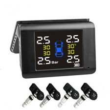 TPMS Car Tire Tyre Pressure LCD Display Monitor System Alarm W/4 Internal Sensor