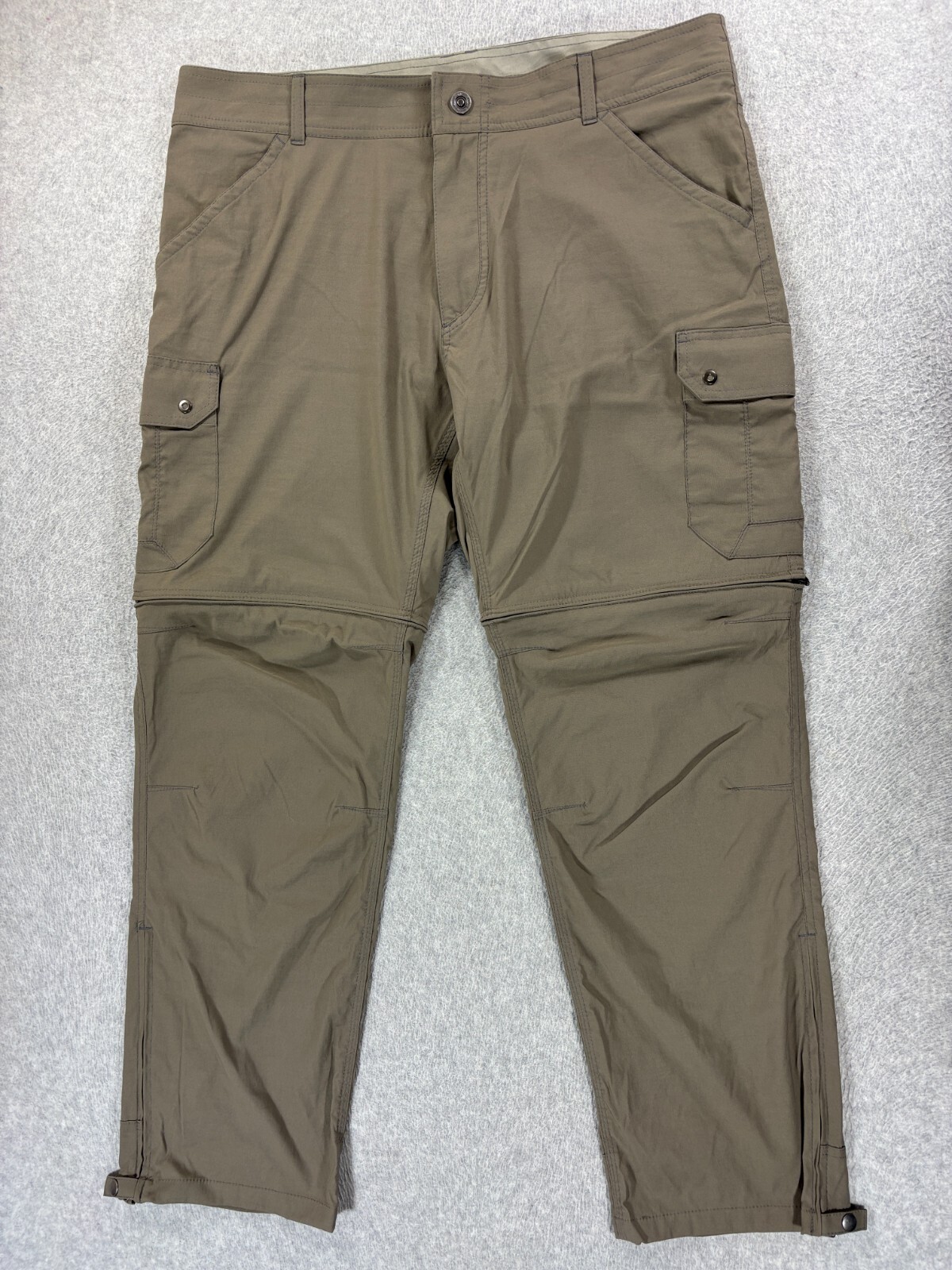 Kuhl Mens 38x30 Cargo Convertible Hiking Pants in Brown for Travel