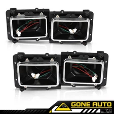 Fit For 1989-03 Freightliner FLD 112 120 Left&Right Pair Headlight Housing Bases