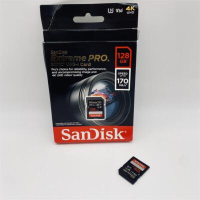 SanDisk Extreme PRO 128GB SDXC Memory Card up to 170MB/s, UHS-1, Class 10, U3, V