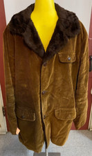 Vintage Western Elderado Sportswear Brown Sherpa Corduroy Coat 1970's Fashion