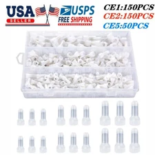 350Pcs Closed End Crimp Cap Copper Core Nylon Wire Connectors 22-10AWG Terminals