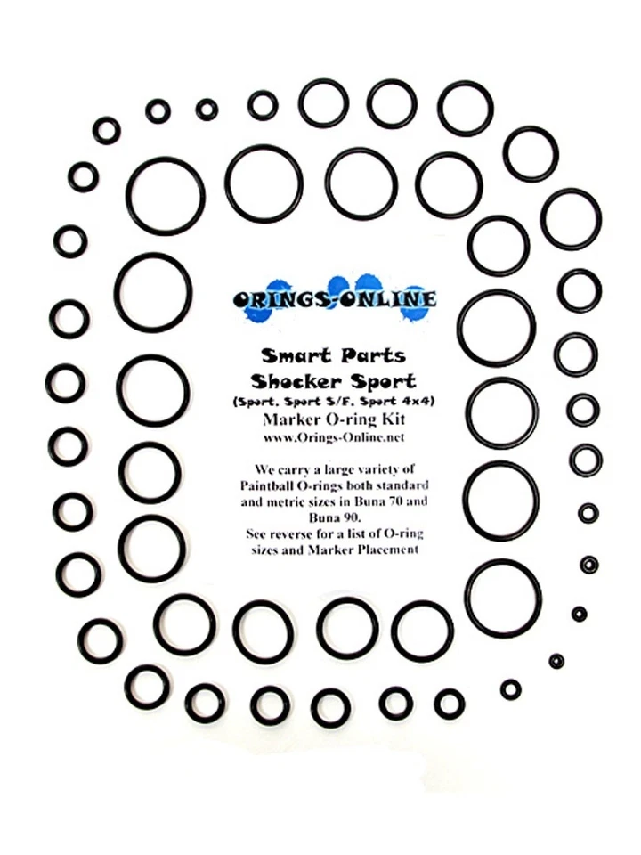 ORINGS-ONLINE Smart Parts Shocker Sport / S/F / 4x4 Paintball Marker O-ring Kit x 2 rebuilds