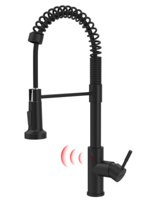 GIMILI Matte Black Touchless Kitchen Faucet Motion Sensor