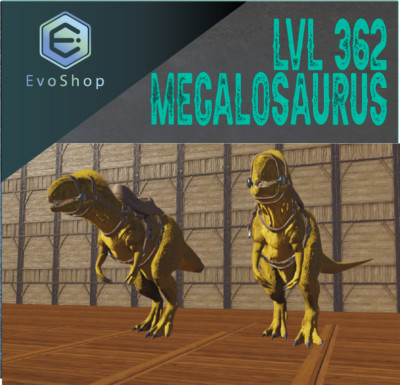 Ark Survival Ascended - 100% imprinted Megalosaurus with saddle - PvE