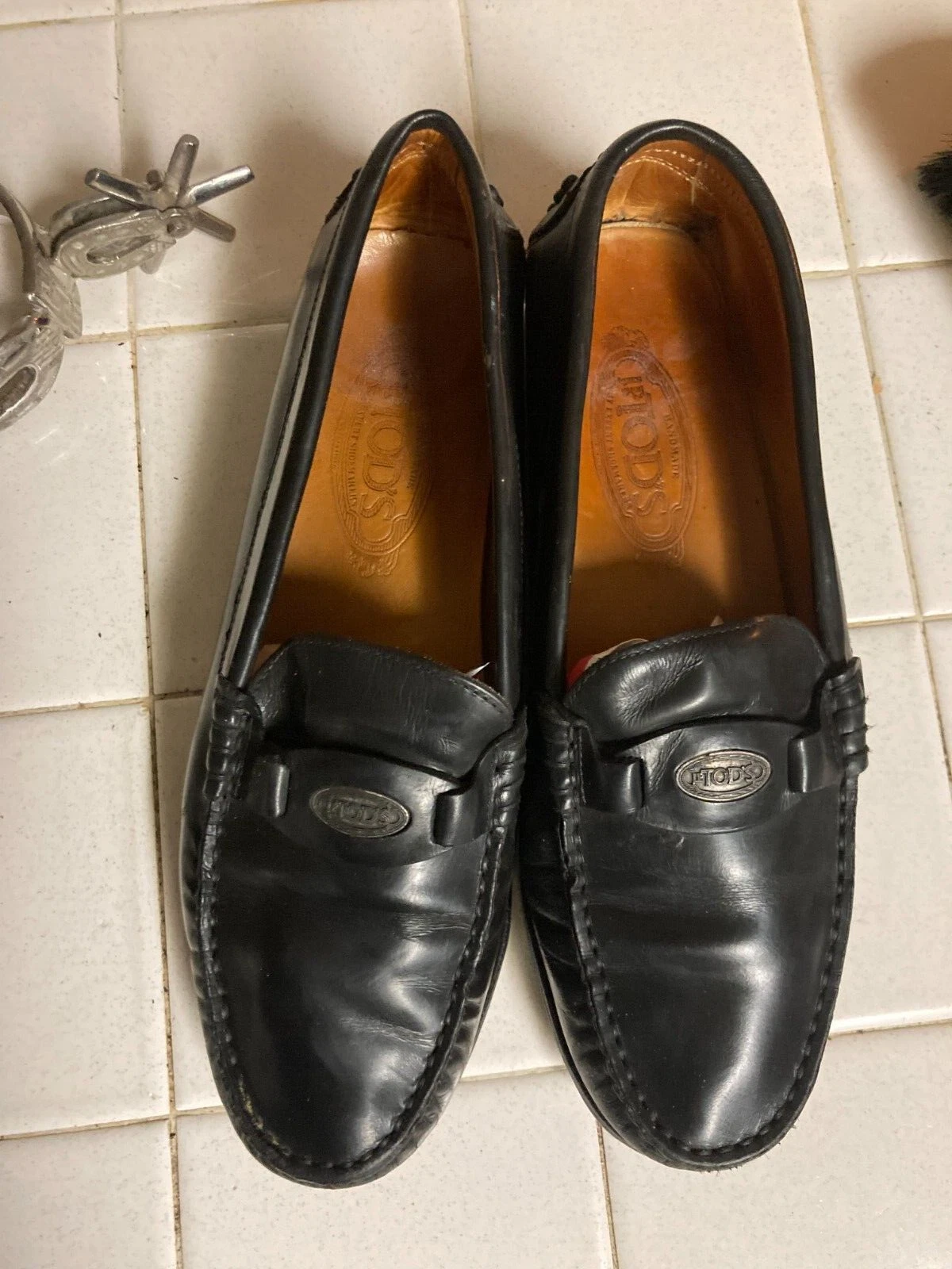 TOD’S Scarpe mocassini slip on donna Tod's in pelle nera 7 5 M Italia