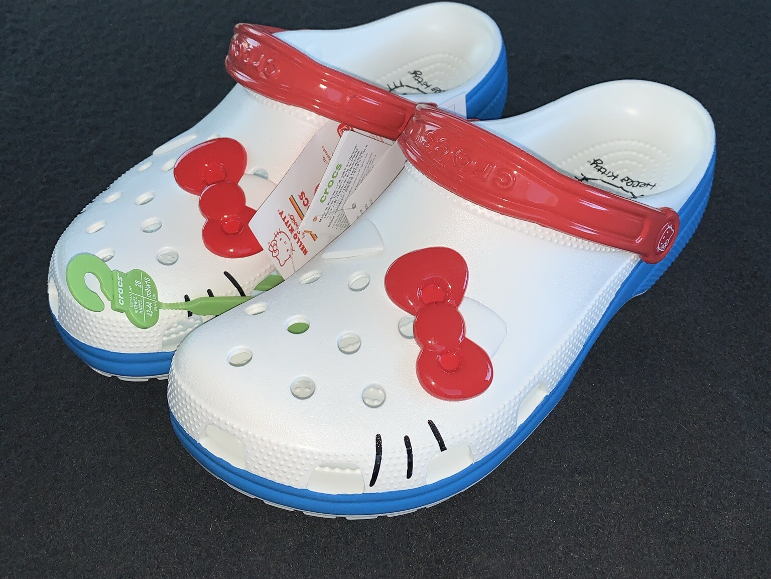 Unisex Hello Kitty Crocs Classic Clogs in Size M9 W11 for Men and Women-image