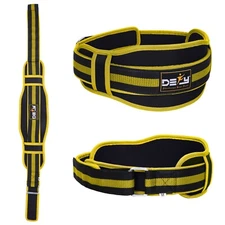 Weight Lifting Belt Training Gym Fitness Bodybuilding Back Support Yellow