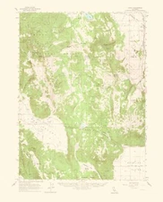 Topographical Map - Likely California Quad - USGS 1964 - 23 x 28.46