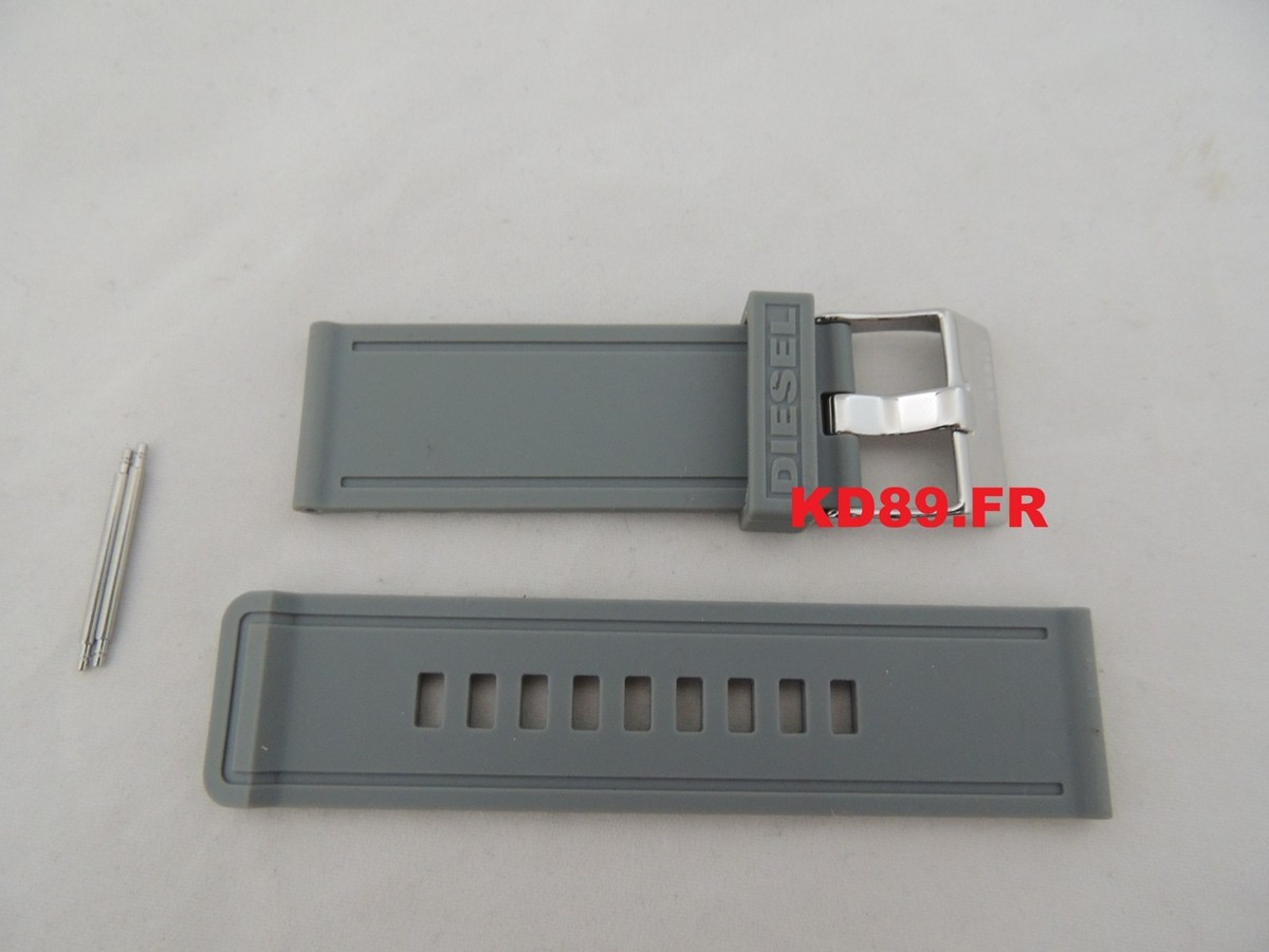 Genuine ORIGINAL DIESEL DZ 7163 GRAY RUBBER WATCH Strap Band 23mm