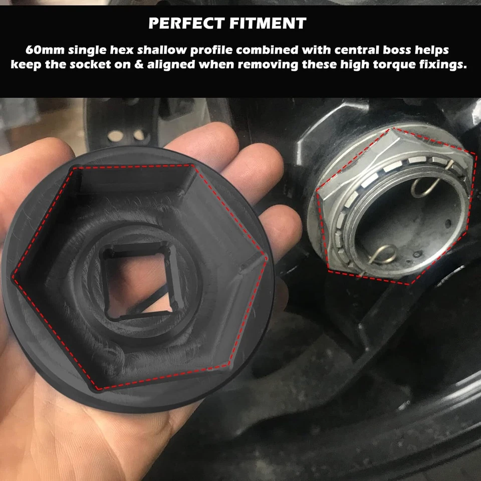 Herramienta de enchufe de tuerca de eje de rueda trasera de 60 mm para KTM Super Duke 1290/1290 R 2014-2022 Foto 3 de 4