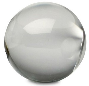 Luxe Solid Crystal 3 Dia Round Sphere Decorative Ball Glass