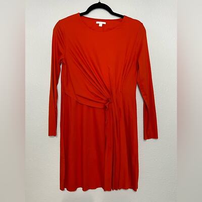 COS Orange Jersey Long Sleeve Dress With Adjustable Drape Size S. | eBay COS Orange Jersey Long Sleeve Dress With Adjustable Drape Size S. | eBay