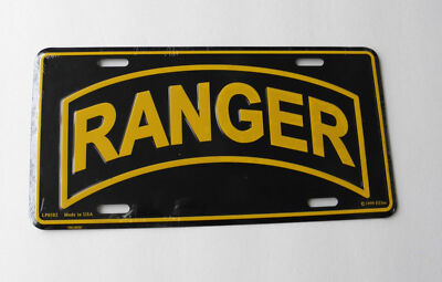 Field Ranger Tag Army Ranger Tag Yellow / Gold Military License Plate 6 x 12 inches Made ...