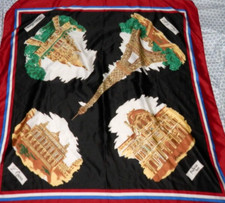 Patricia Paris Landmark Neck Scarf - Square 35" Fashion Eiffel Tower RWB