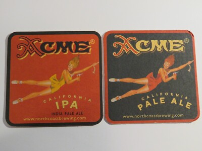 Beer Coaster ~ NORTH COAST Brewing Co California Pale Ale & IPA ~ Ladies Flying!