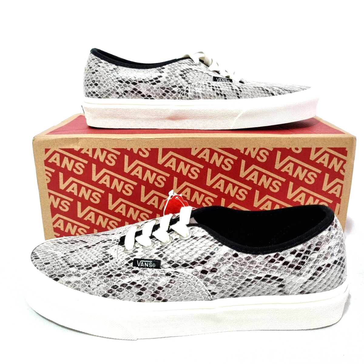 VANs Snake Sneakers Black White Women Size Men Black Grey