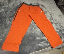 Nike New Clemson Tigers Track Pants Uomo XL Arancione Dri-Fit Coulisse (senza etichette)