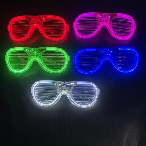 LOT Neon Glasses Light Up Party Glasses Glow in the Dark For Kids Adults Party - Picture 18 of 44