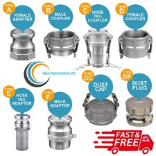 Camlock Hose Fittings Stainless Steel 316 Adapter SS316