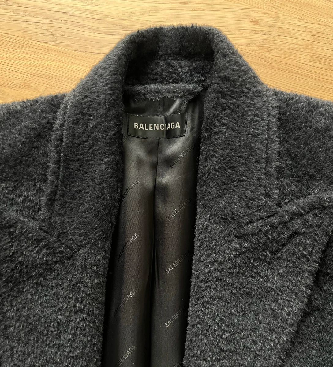 Balenciaga Logo Wool Jacket Black END Global #3 Balenciaga Logo Wool Jacket Black END Global