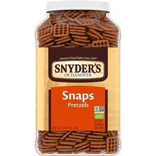 Snyder's of Hanover Pretzel Snaps, 46 Oz Canister 2.88 Pound (Pack 1) 