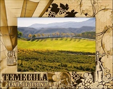 Temecula California Laser Engraved Wood Picture Frame Landscape (4 x 6)