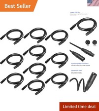 6.5ft DMX Cable, 10PCS 2m DMX Signal Cables Signal Wires, 3-Pin XLR Male to F...