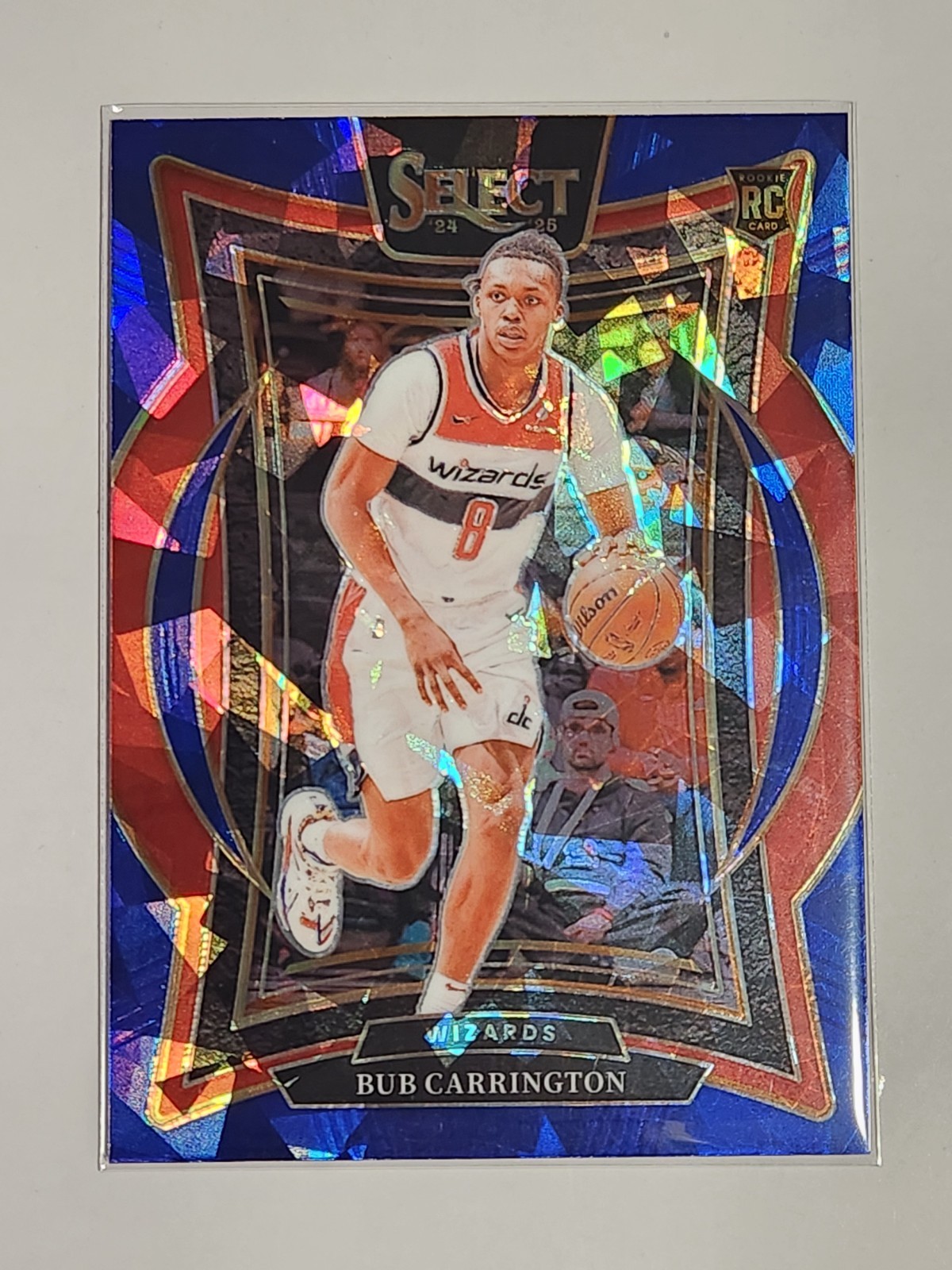 Bub Carrington Rookie Card - 2024-25 Select Concourse #81 Blue Cracked Ice