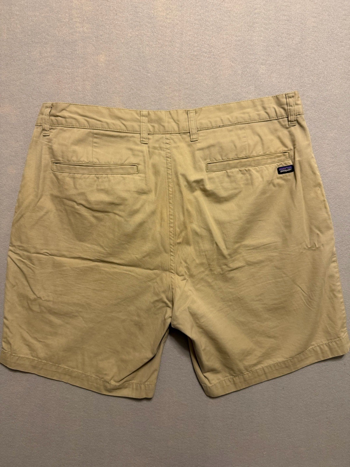Patagonia Shorts Mens 34 Beige Organic Cotton Canvas Casual Chino Hiking E132 thumbnail 2