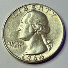1964 P Washington 90% Silver Quarter Nice Circulated Condition US 25c - 05