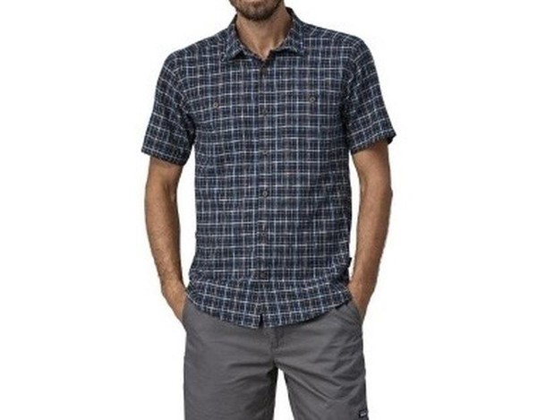 Men Patagonia Shirt Navy Cotton 42 / XL / 50