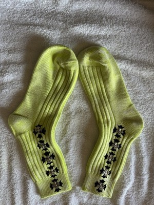 Chrome Hearts Yellow Black Star Crew Socks Women's One Size