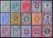 EdVII simplified set of 15 to 1/-, very fine l/m/mint. Sg.215/314~