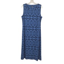 Tommy Hilfiger Women's Mosaic Print Sheath Dress Blue Size 14