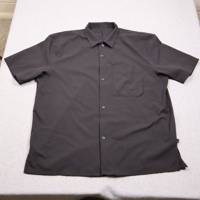 Lululemon Airing Easy Shirt Mens 2XL XXL Black Short Sleeve Vent Performance
