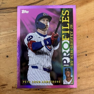 2026 Topps Series 1 Pete Crow Armstrong Profiles Pink Refractor TP-13 Cubs