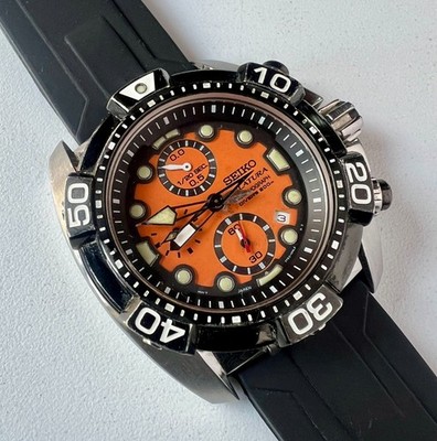 SEIKO 7T92-0JT0 Automatic Chronograph Watch Vintage Mens Velatura