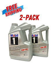 2-Pack Mobil 1 15W-50 Full Synthetic Motor Oil 5-Qt