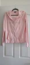 Bebe Pink Zip Up Hoodie Sweatshirt M