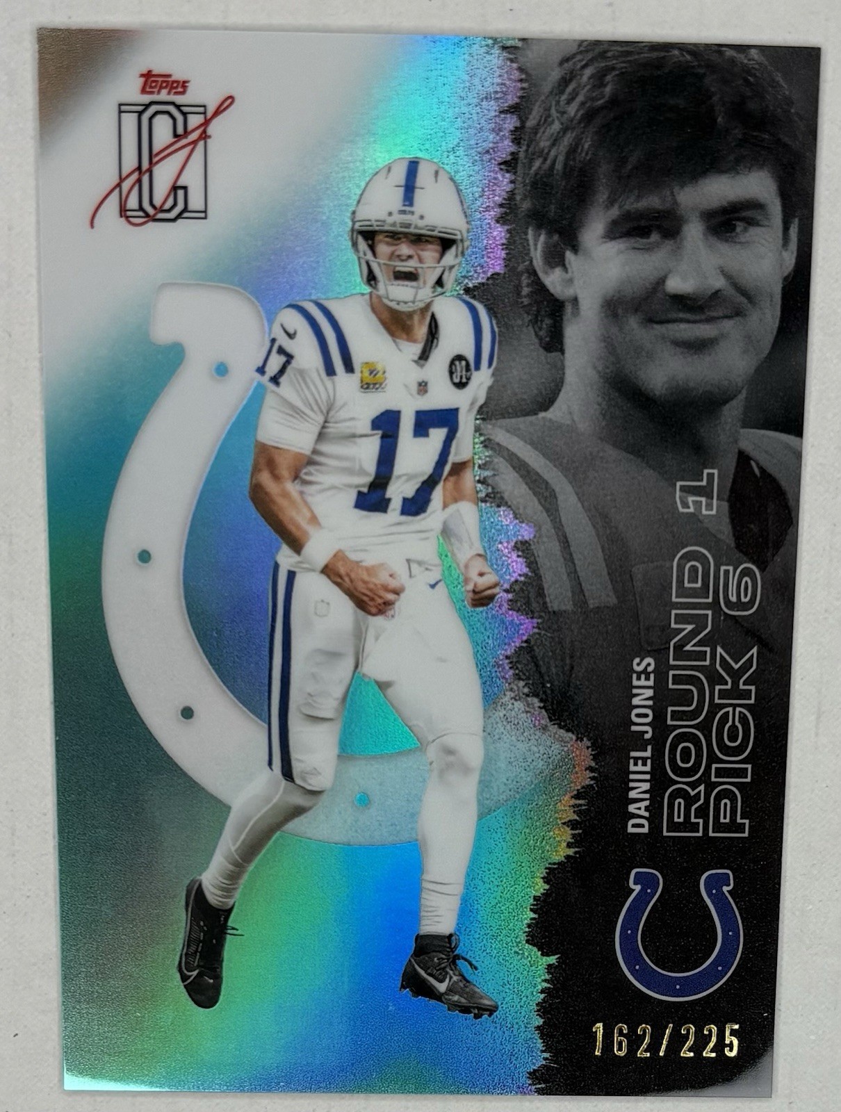 2025 Topps Signature Class - Daniel Jones Chrome Teal Refractor /225 #59