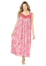 Only Necessities Plus Size Long Tricot Knit Nightgown